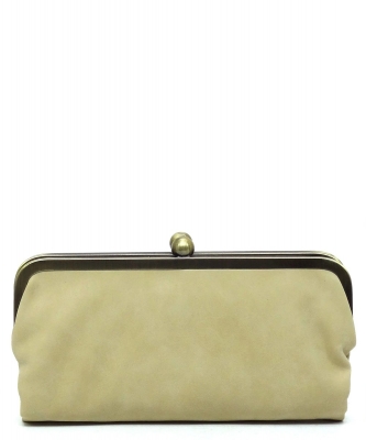 Fashion Kiss Lock Clutch Wallet BP208 IVORY